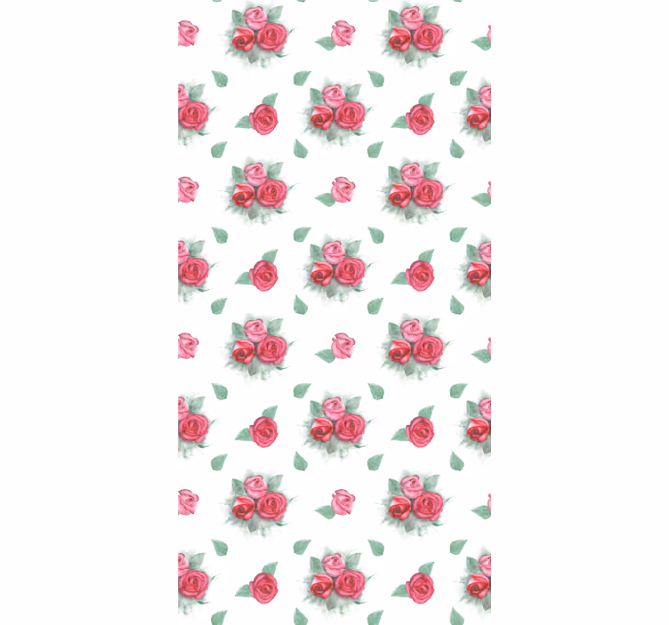 Rollo Fenster Blumen rosen mit blättern - TenStickers