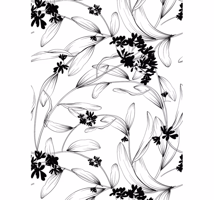 Rollo fenster blumen mit stilisiertem blumenmuster - TenStickers