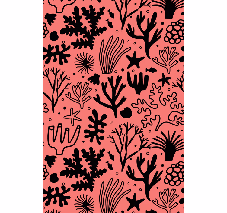 Rollo Fenster Blumen korallenriffmuster - TenStickers
