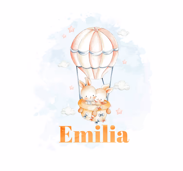 Rollo mit Zeichnungen Pastellballon mit süßen tieren - TenStickers