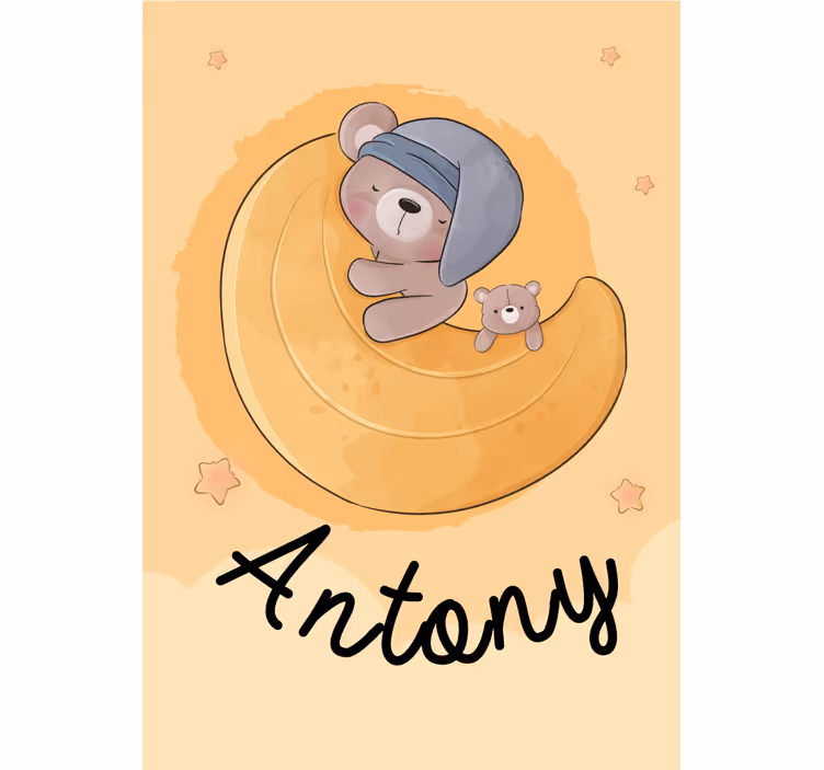 Rollo Fenster Babyzimmer schlafbären mit namen - TenStickers