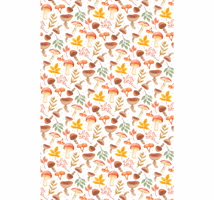 Rollo Fenster Blumen pilz- und blattmuster - TenStickers