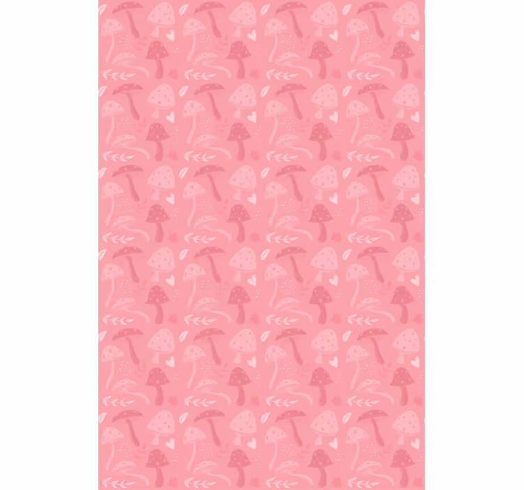 Rollo Fenster Blumen rosa bezaubernde pilze - TenStickers