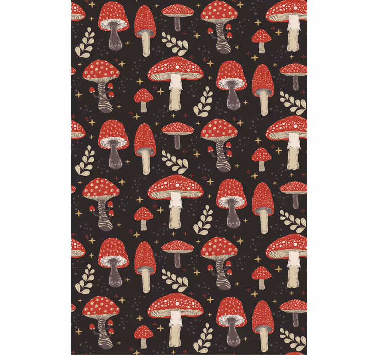 rollo Küche Rotes pilzmuster - TenStickers