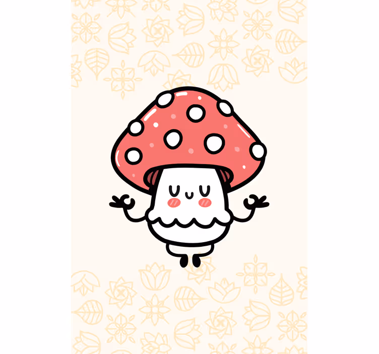 Kind Rollos Süßer fröhlicher pilz - TenStickers