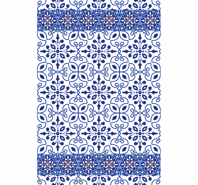 Skandinavische Rollos Weißes und blaues klassisches Design - TenStickers