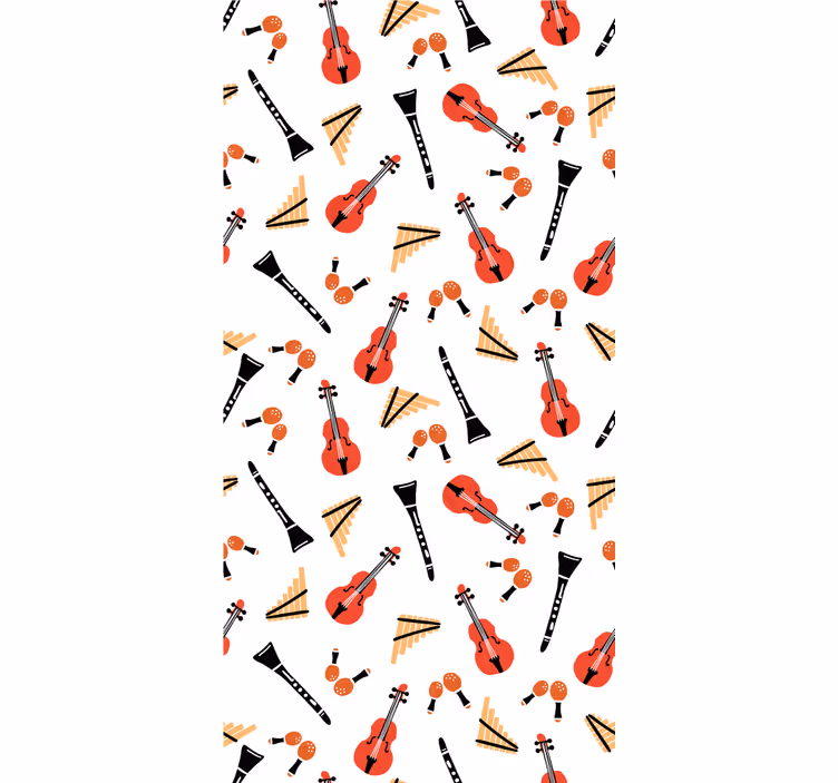 Rollo Fenster originell musikinstrumente motiv - TenStickers