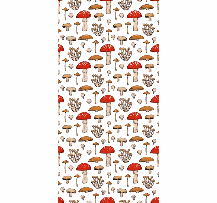 Rollo Fenster Obst pilz braun muster - TenStickers