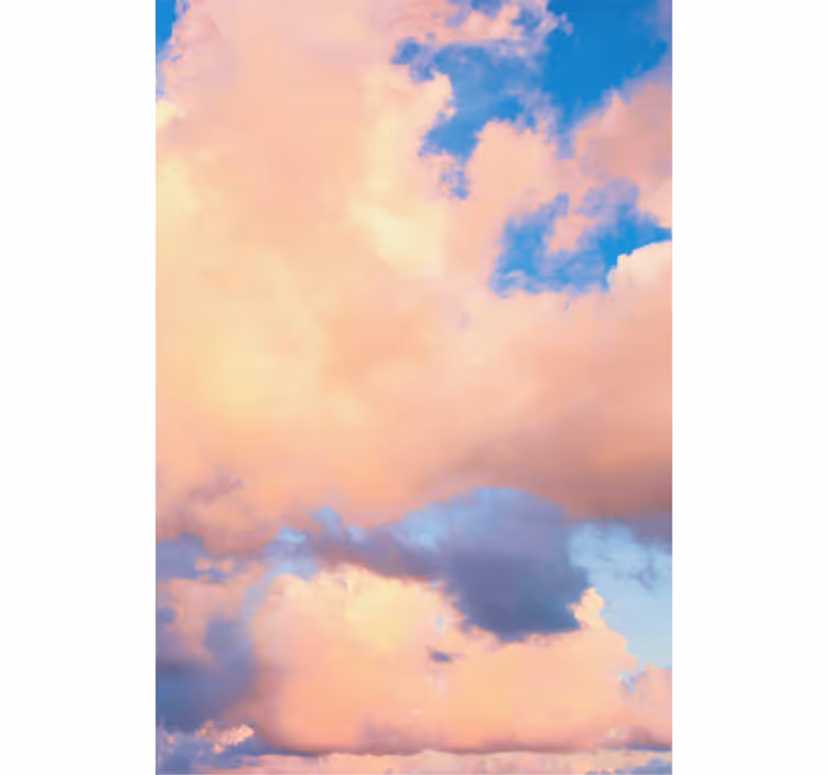 Rollo mit Wolken Hellblauer und rosa himmel - TenStickers