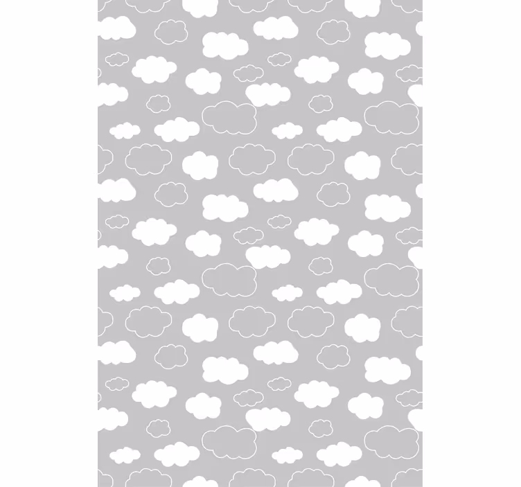 Rollo Fenster Wolken flauschiges graues muster - TenStickers
