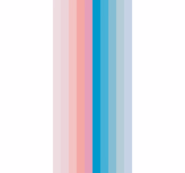 Rollo Fenster Farben gestreift rosa und blau - TenStickers