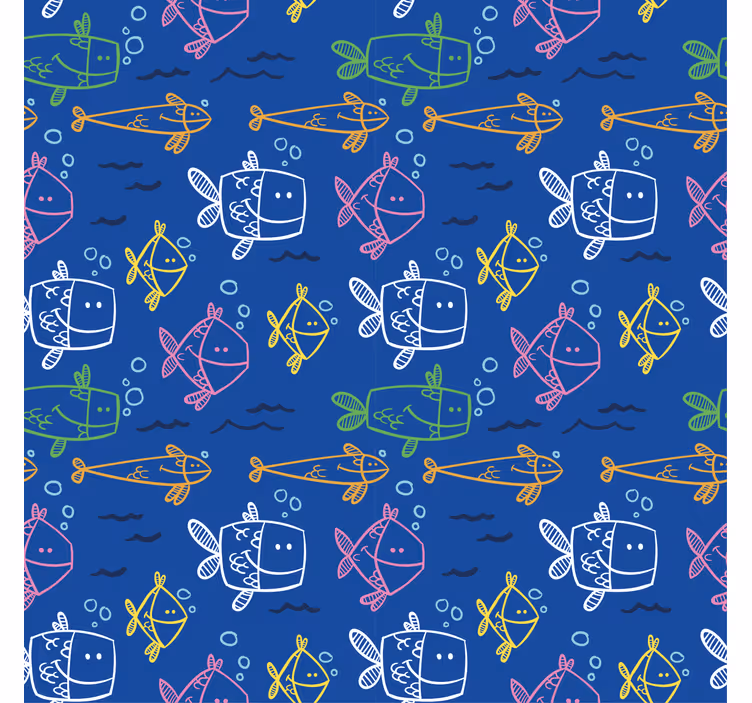 Rollo Fenster Tiere lustiges fischmuster - TenStickers