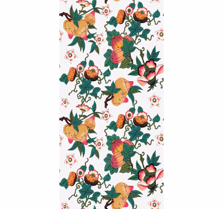 Rollo fenster blumen üppige früchte und blumen - TenStickers