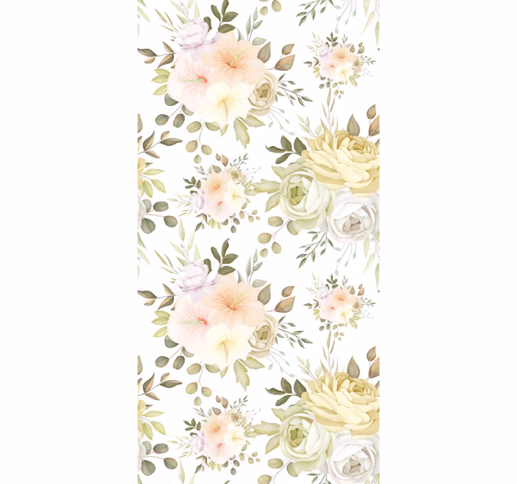 Rollo mit Blumen Schönes nahtloses blumenmuster - TenStickers