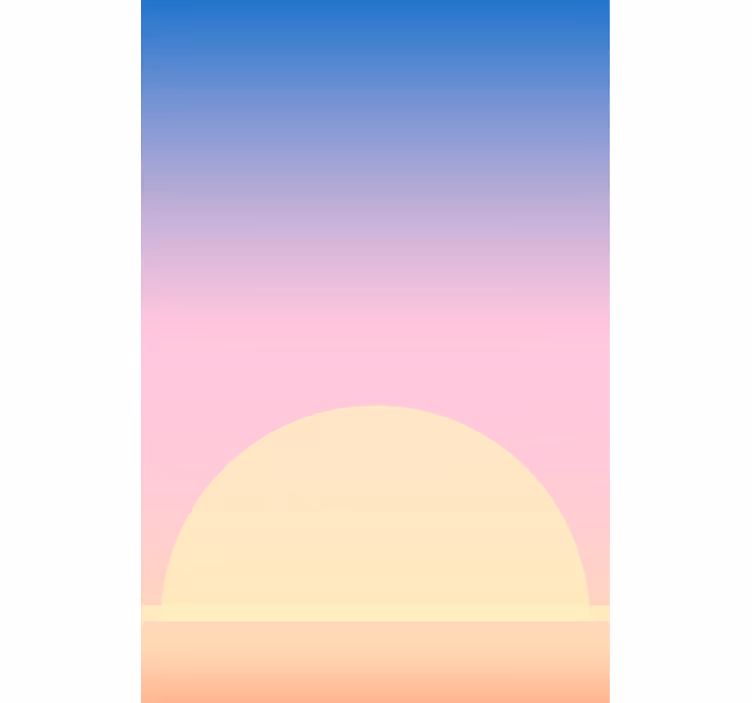 Rollo Fenster Zeichnungen sonnenuntergang horizont design - TenStickers