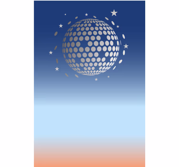 Rollo Fenster originell abstrakte disco-ansicht - TenStickers