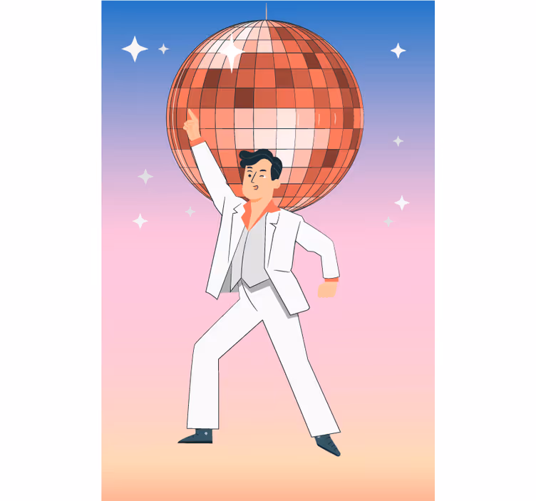 Rollo Fenster originell disco-tänzer-pose - TenStickers