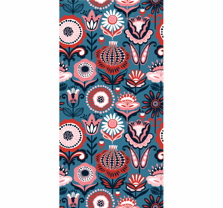 Rollo mit Blumen Dekoratives Muster - TenStickers