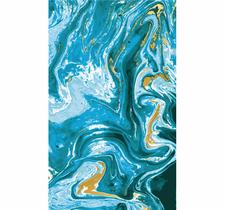 Rollo Fenster Muster marmorierte aqua-wirbel - TenStickers