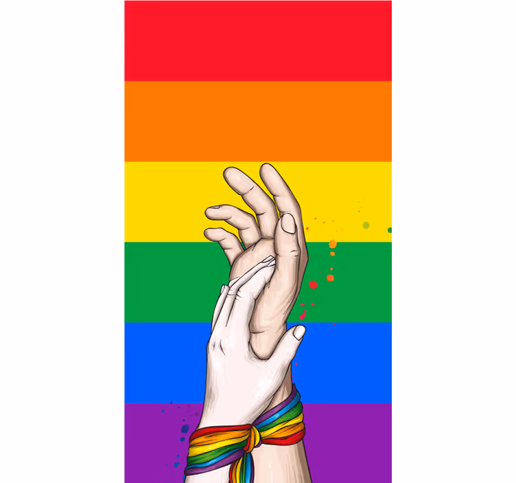Weitere Fenster Rollos hände mit regenbogen - TenStickers