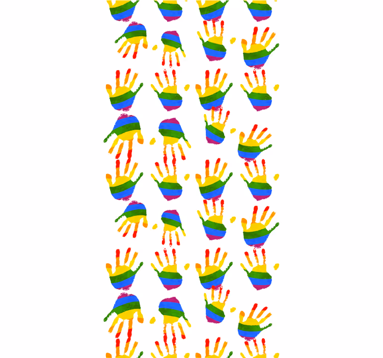 Rollo Fenster originell buntes handabdruckmuster - TenStickers