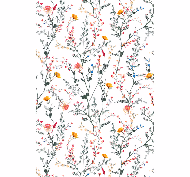 Rollo Fenster Blumen florales vogelmuster - TenStickers