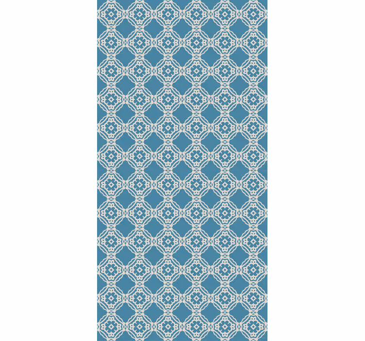 Wohnzimmer Rollos Antikes vintage blaues und weißes Muster - TenStickers