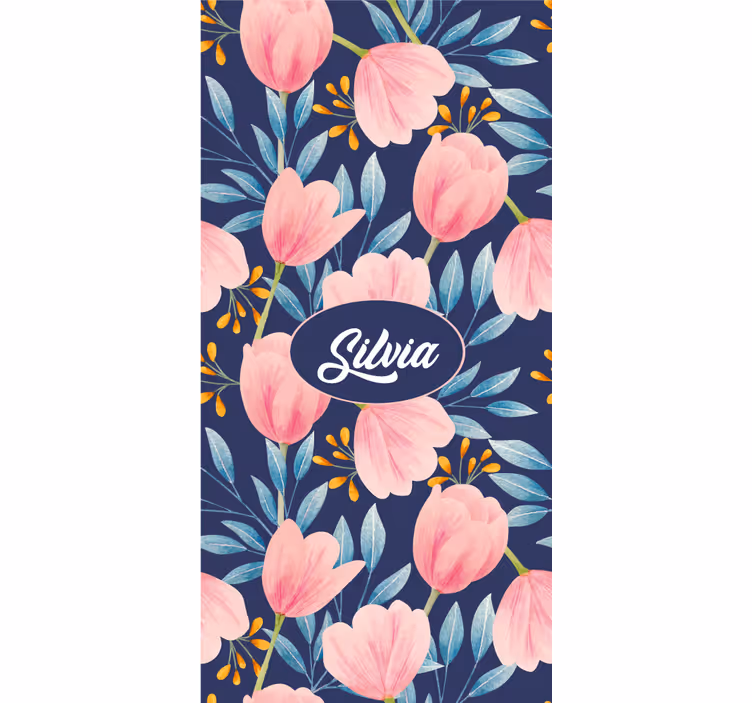 Rollo fenster blumen im pinken blumenmuster - TenStickers