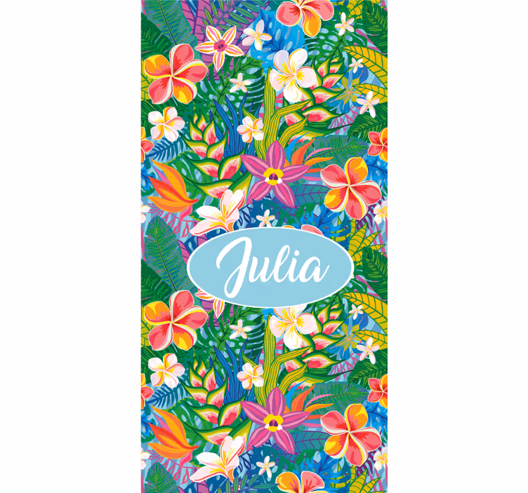 Rollo mit Name Cartoon blumen - TenStickers