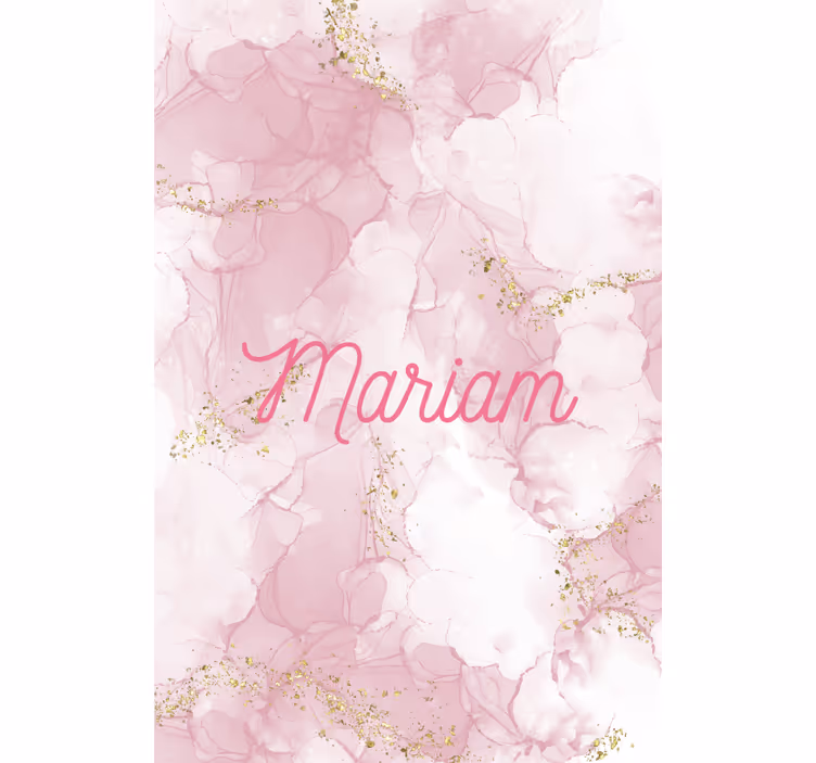 Rollo Fenster Elegant rosa marmor mit namen - TenStickers