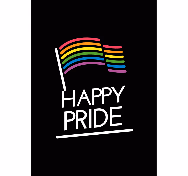 Rollo Fenster Spruch regenbogenflaggenbotschaft - TenStickers