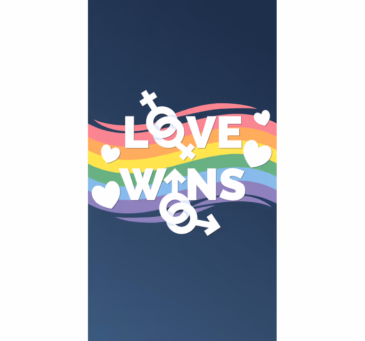 Rollo fenster spruch liebe gewinnt botschaft - TenStickers