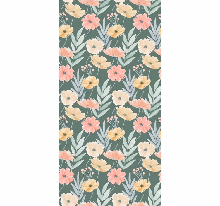 Rollo Fenster Blumen anmutiges botanisches arrangement - TenStickers