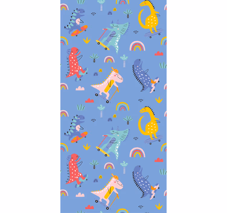 Rollo Fenster Dino skateboard-szene - TenStickers