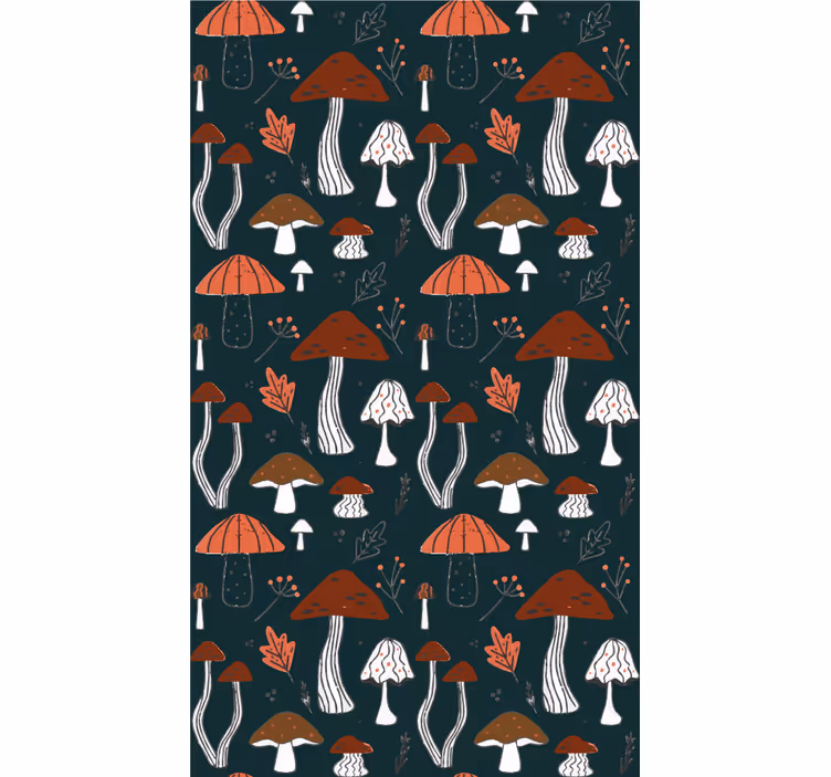 Rollo Fenster Blumen pilz motiv kunst - TenStickers