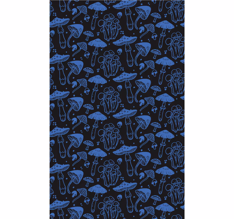 Rollo Fenster originell blaues pilzmotiv - TenStickers