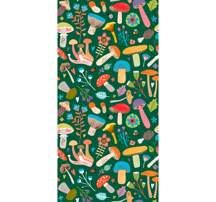 Rollo Fenster Blumen lebendiges pilzmotiv - TenStickers