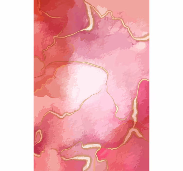 Rollo modern Rosa und goldener marmoreffekt - TenStickers