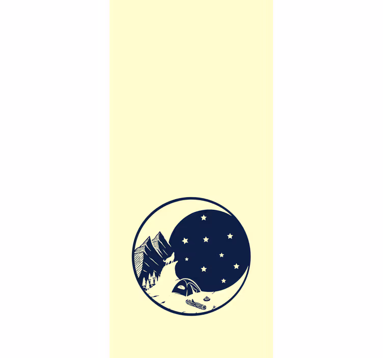 Rollo Fenster originell bergnachtszene - TenStickers