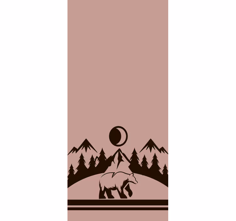 Rollo fenster tiere bär und berge - TenStickers