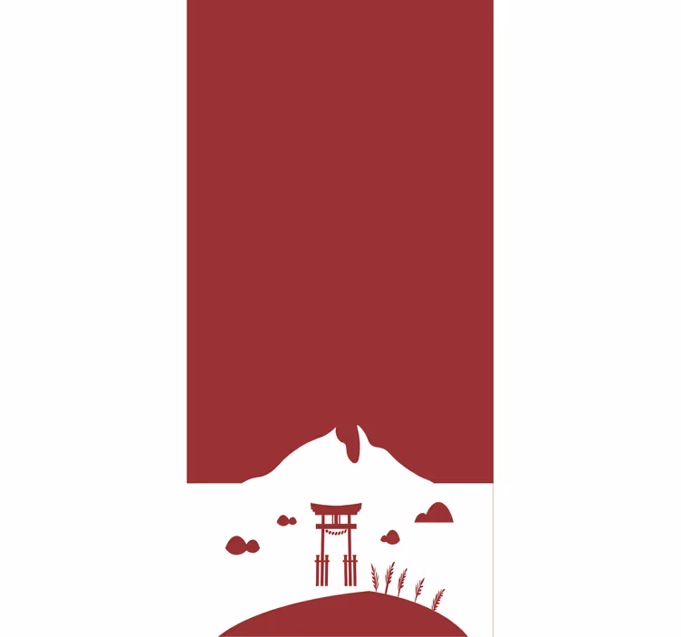 Origineller Rollo Japanische landschaft - TenStickers