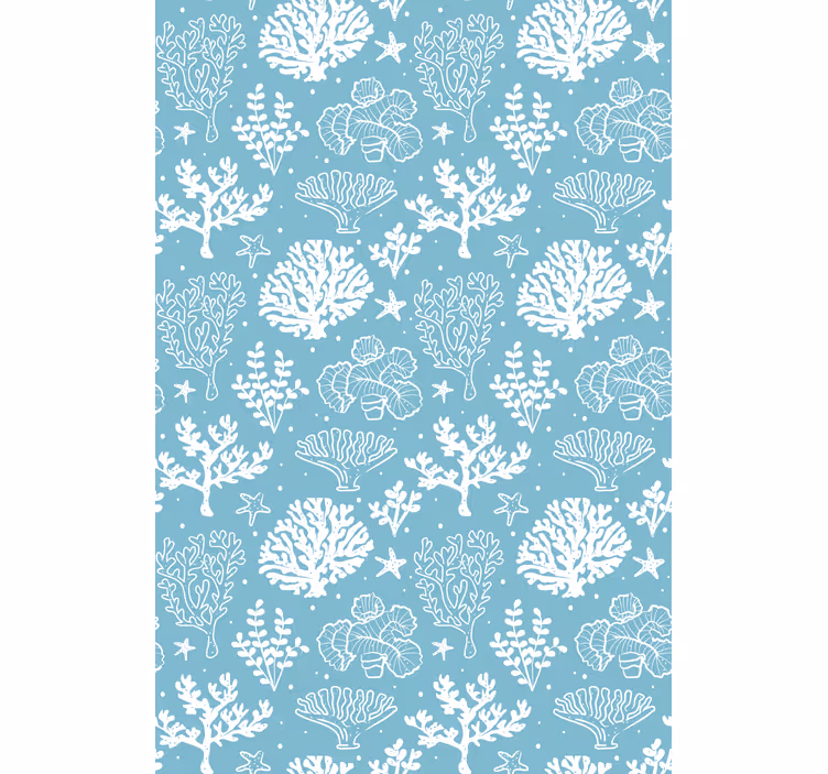 Rollo fenster blumen korallenriff silhouetten - TenStickers