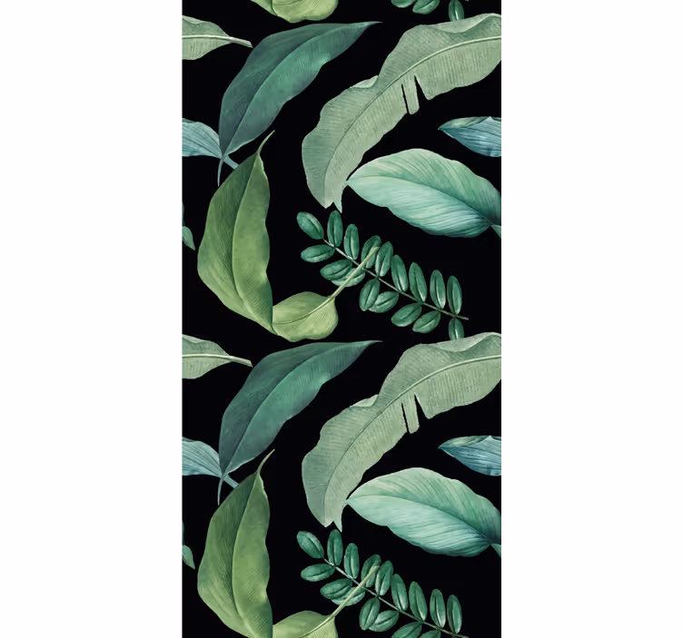 Rollo Fenster Blumen üppiges grün-design - TenStickers
