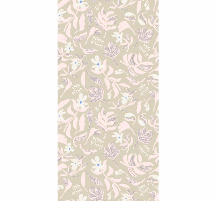 Rollo Blumen und Pflanzen Grundfarbene blattformen - TenStickers