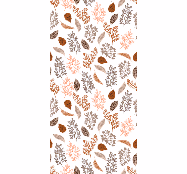Rollo Fenster Blumen herbstliches braunes muster - TenStickers