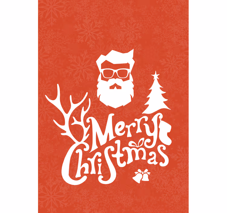 Rollo Fenster Spruch weihnachtsmann-gruß - TenStickers