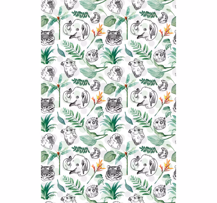 Kind Rollos Aquarell tropische tiere - TenStickers