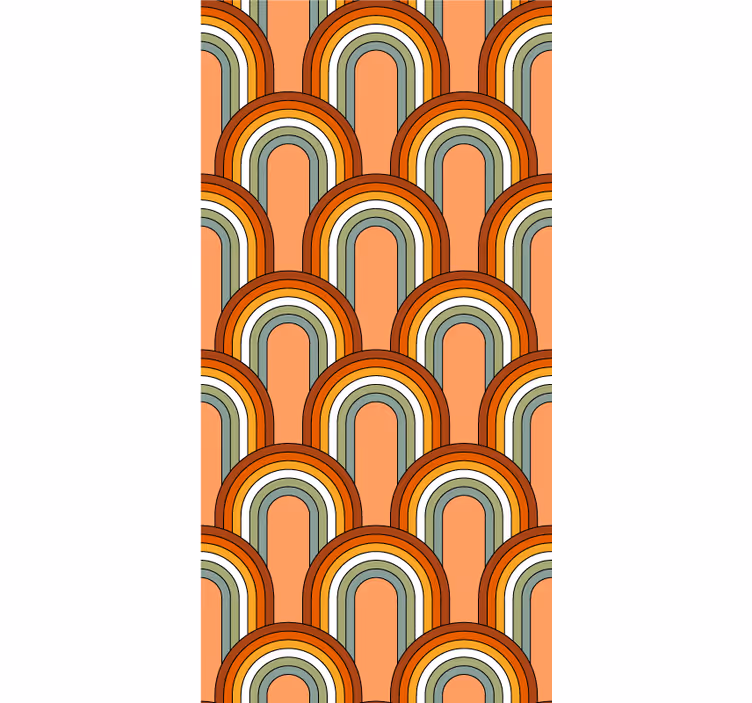 Mehr Vintage Rollo Fenster retro-bogenmuster - TenStickers