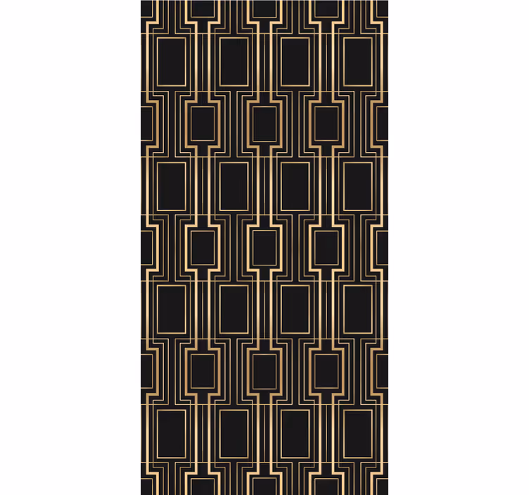 Elegante Rollos Goldenes und schwarzes dekomuster - TenStickers