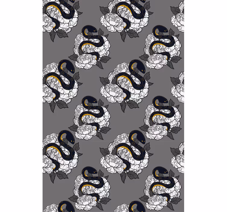 Rollo Fenster weitere Tiere schlangen- und blumenmuster - TenStickers